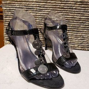 Coach Lucille Patent Leather T Strap Heels Size 8B